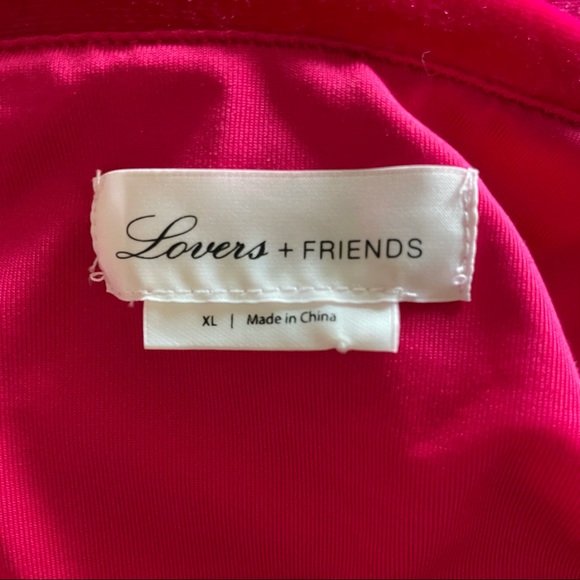Lovers + Friends Dylan Velvet and Lace Pink Mini Dress Size XL - Picture 10 of 12